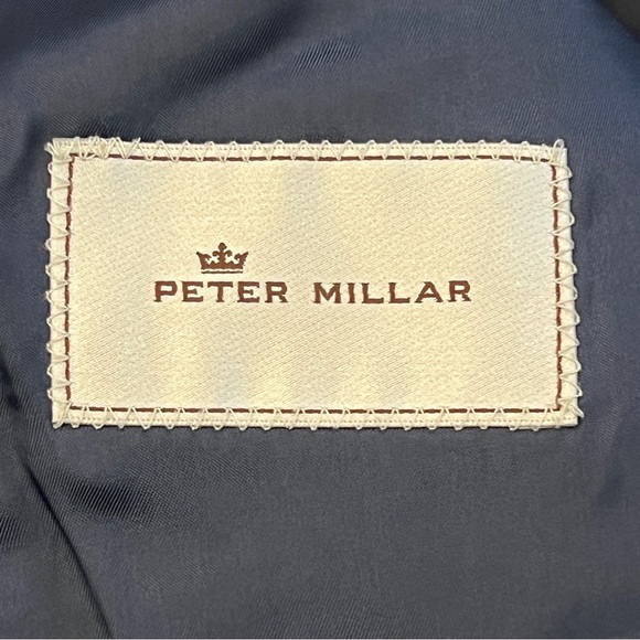 Peter Millar Blazer Jacket Navy Blue with Gold Buttons - Men’s Size 50T - Picture 4 of 6